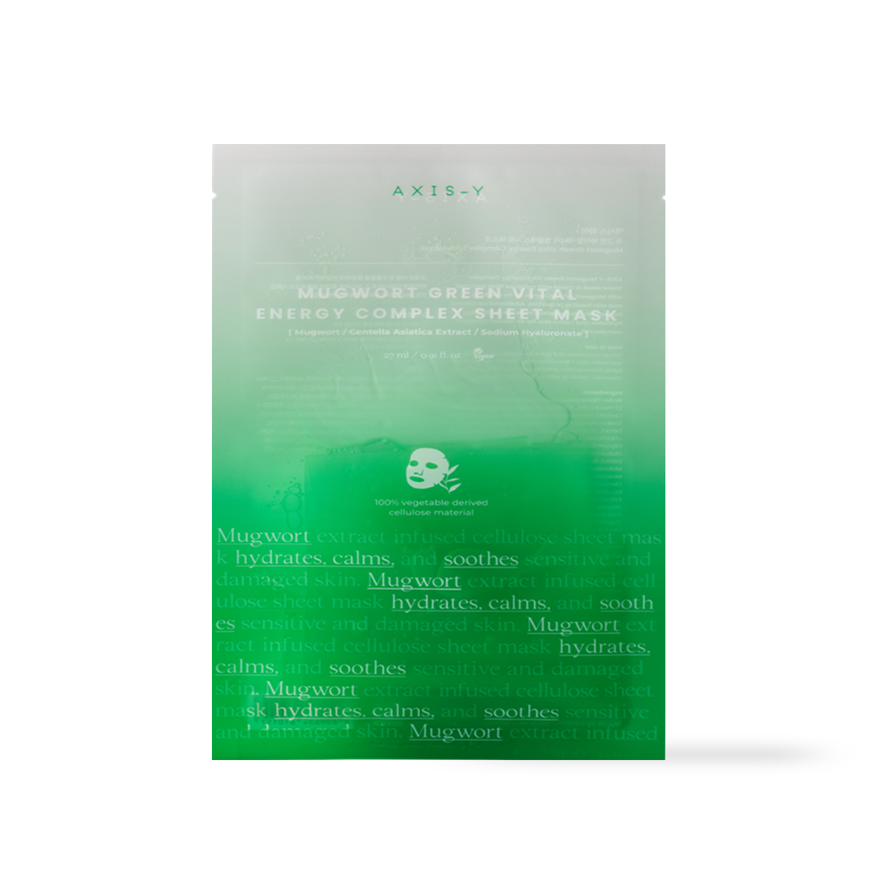 Maskenblatt Vital Energy Komplex Grün Moulvestre 27 ml - AXIS-Y