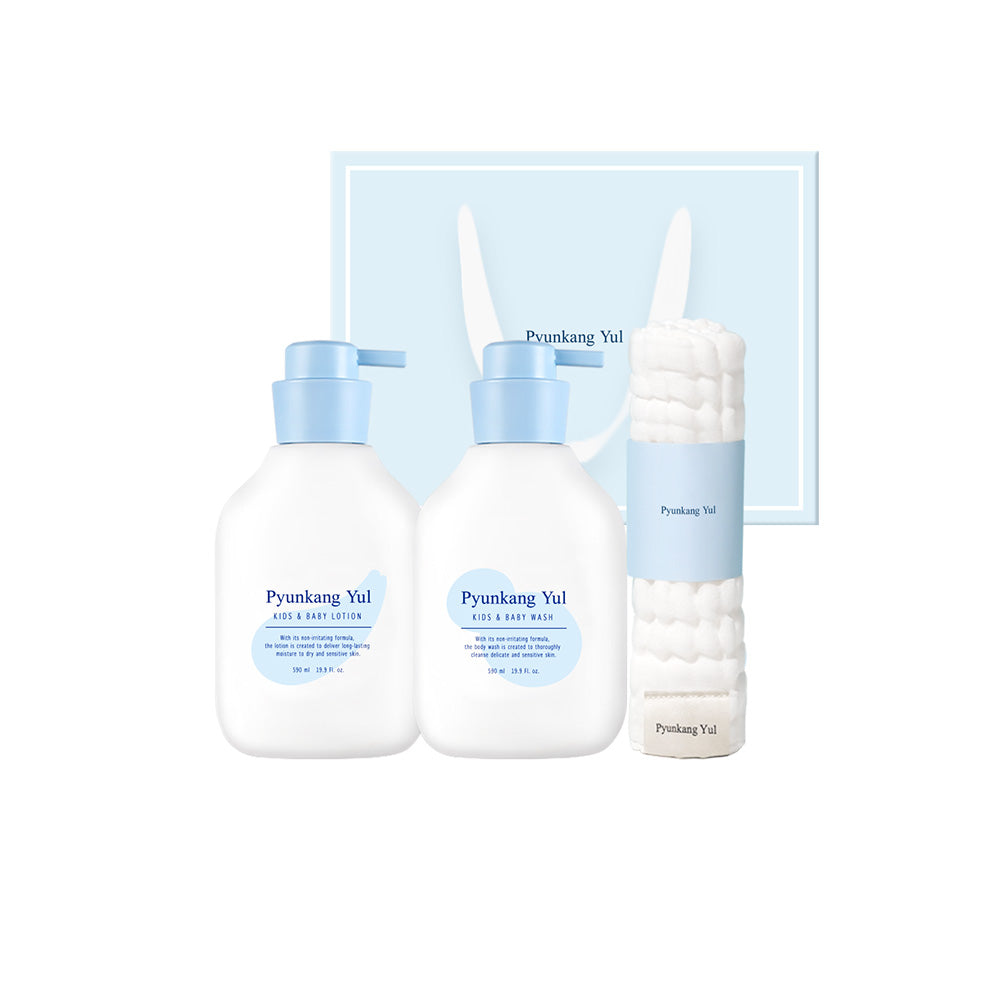 Coffret Kids & Baby avec 2 flacons de 590 ml + gaze - PyunkangYul