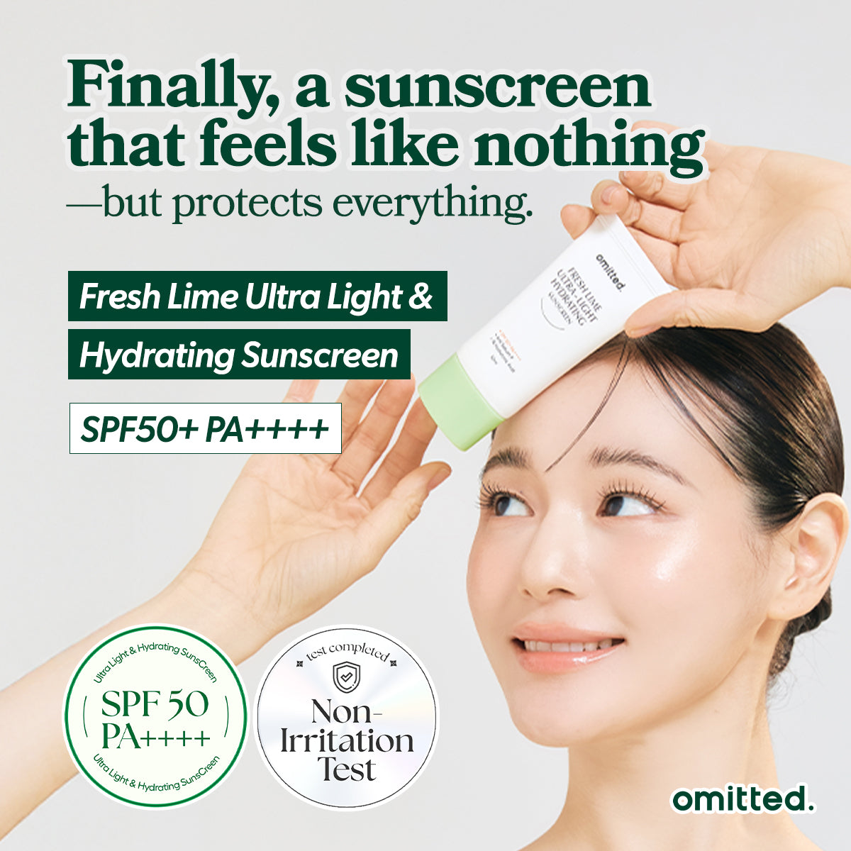 [Omitted] Crème solaire hydratante ultra-légère au citron vert frais 50 ml - Omitted