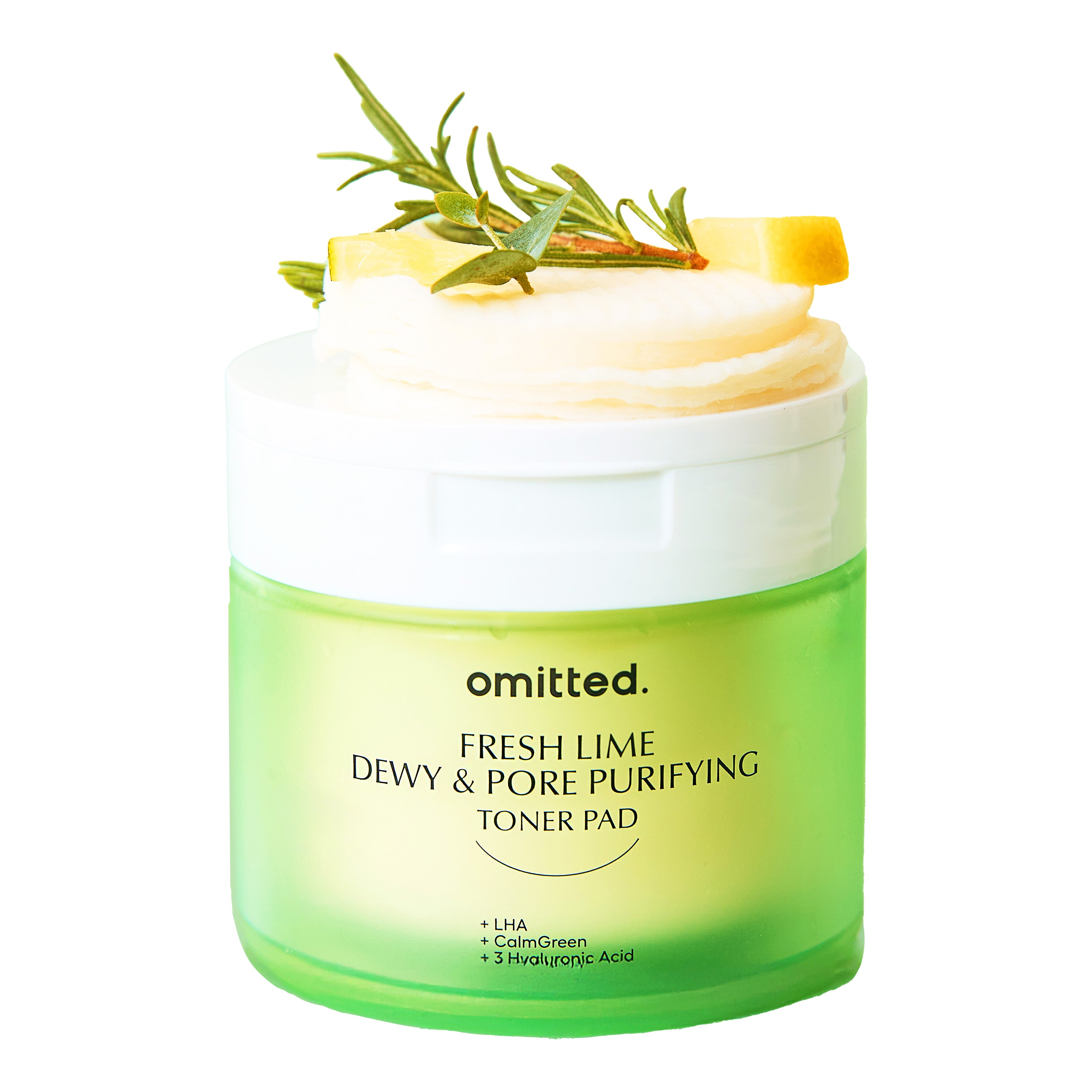 Pads toner purifiants pour les pores au citron vert frais, effet peau lumineuse 70 pads (160 ml) - Omitted